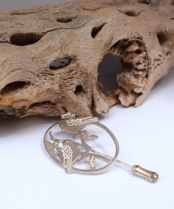 Καρφίτσα Ασημένια Πουλάκια 002551a﻿ (3)