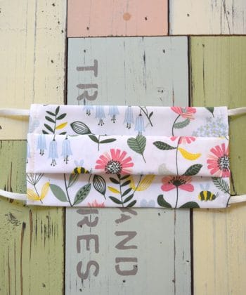 παιδική βαμβακερή μάσκα με λουλουδάκια Artonomous 2