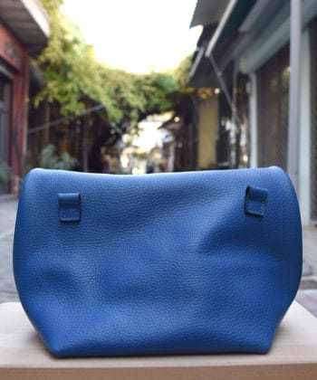 Τσάντα δερμάτινη clutch - Μπλε