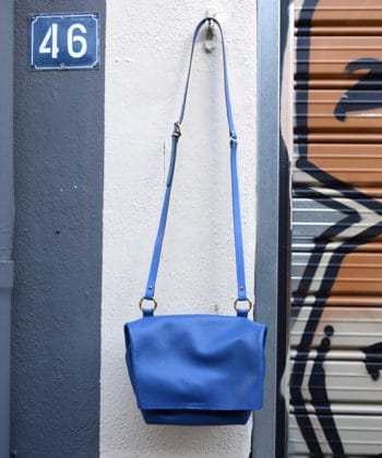 Τσάντα δερμάτινη clutch - Μπλε