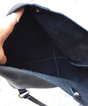 Τσάντα δερμάτινη clutch - Μαύρο