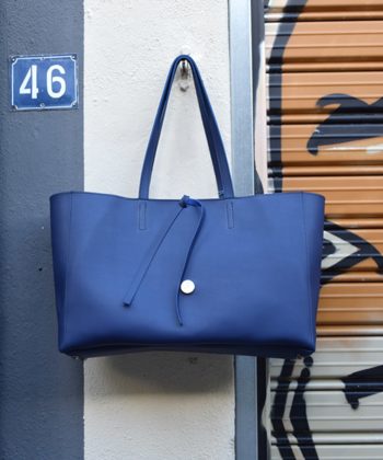 Τσάντα tote μεγάλη - Μπλε
