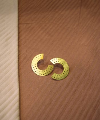 Σκουλαρίκια επίχρυσα κυκλικά