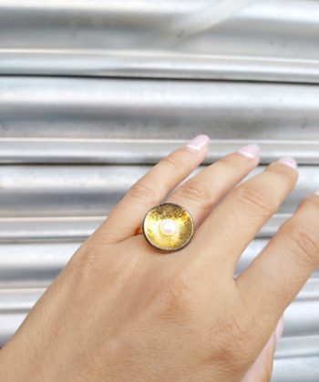 Δαχτυλίδι ασήμι επιχρυσωμένο μαργαριτάρι