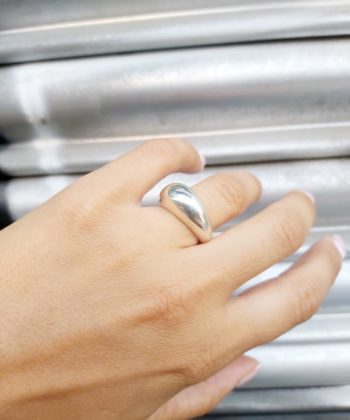 Δαχτυλίδι Ασήμι Γυαλιστερό Μονό ή Διπλό