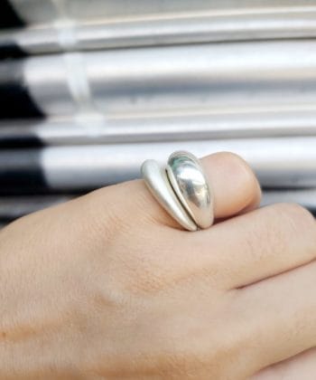 Δαχτυλίδι Ασήμι Ματ Μονό ή Διπλό 1