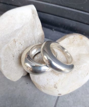 Δαχτυλίδι Ασήμι Μονό ή Διπλό Γυαλιστερό 2