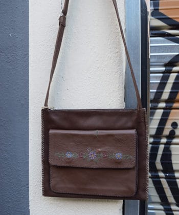 Δερμάτινη τσάντα με καπάκι Καφέ 1