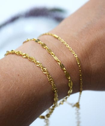 Βραχιόλι Ασήμι Επιχρυσωμένη Αλυσίδα Double 1