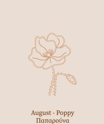 Κολιέ ασήμι λουλούδι γέννησης - Αύγουστος