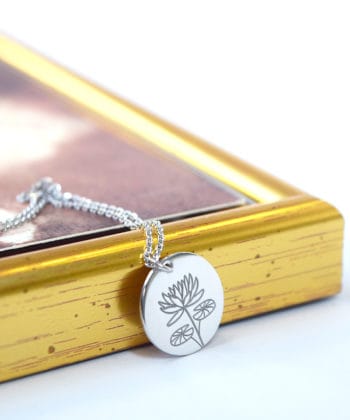 Κολιέ ασήμι λουλούδι γέννησης - Ιούλιος