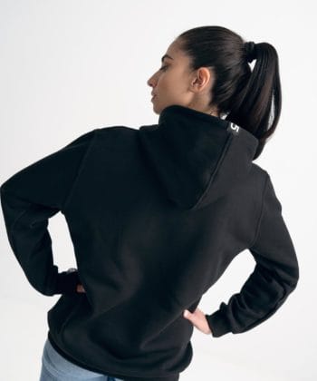 Φούτερ γυναικείο με κουκούλα - Μαύρο
