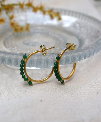 Hoop Earrings Agate