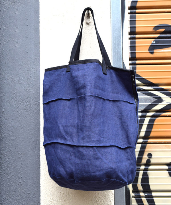 Τσάντα Ώμου Υφασμάτινη Μπλε
