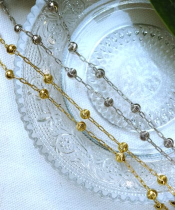 Αλυσίδα Ασήμι Επιχρυσωμένο Beads XL 3