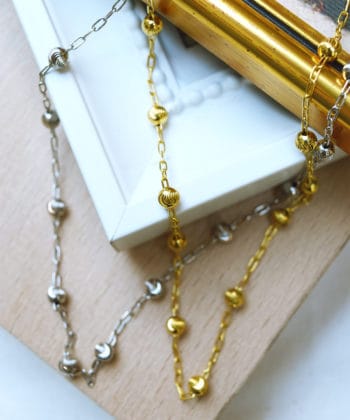Αλυσίδα Ασήμι Επιχρυσωμένο Beads XL 5