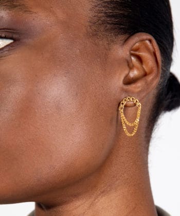 Stevie Earring Arch Gold Plated C