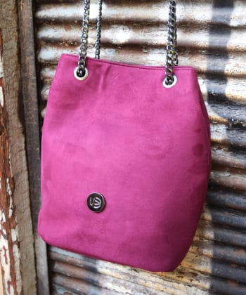 Τσάντα Ώμου Suede Μοβ 3