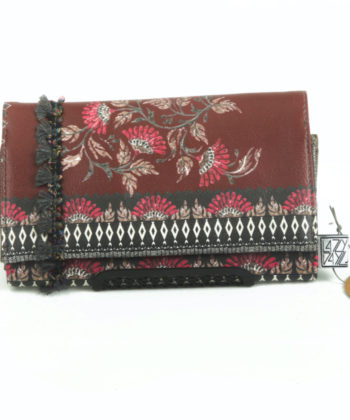 LazyDayz πορτοφόλι με τύπωμα μπορντό