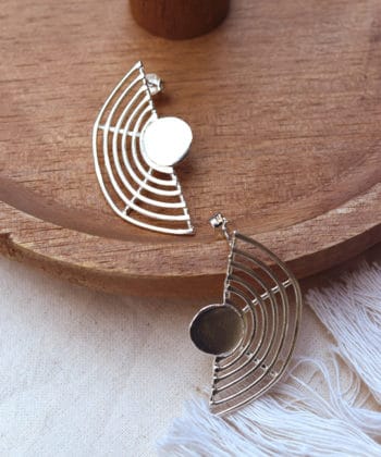 Σκουλαρίκια ασήμι ημικυκλικά 2