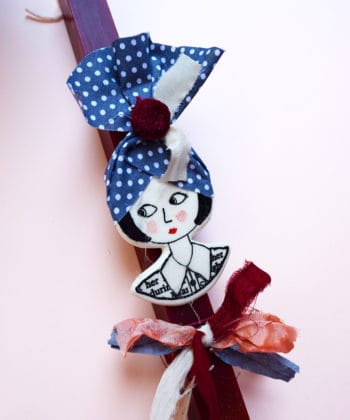 Λαμπάδα κοπέλα 3 καρφίτσα β