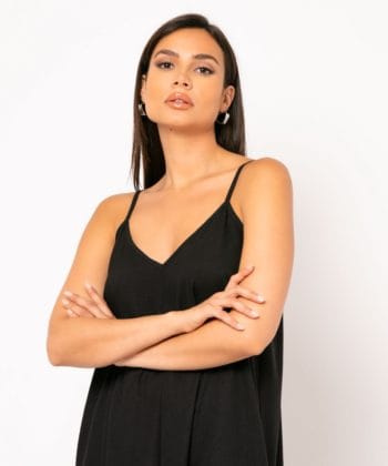 Φόρεμα Maxi τιράντα μαύρο 3