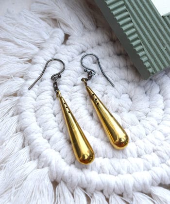 Σκουλαρίκια επίχρυ 1σα μακριά σταγόνα