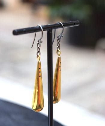 Σκουλαρίκια επίχρυσα μακριά σταγόνα 3