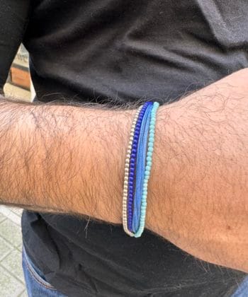 Βραχιόλι Unisex με ημιπολύτιμες πέτρες 4γ