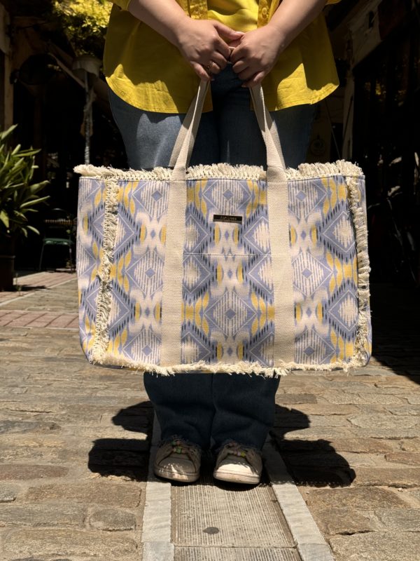 Beach bag yellow blue