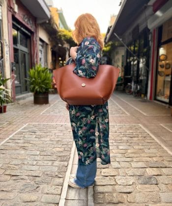 Τσάντα Tote μεγάλη οβάλ Ταμπά 2