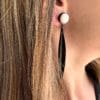 Long black plated silver earrings semiprecious stones sea shell
