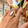 Δαχτυλίδι ασήμι επίχρυσο σταγόνα οβάλ μαργαριτάρι 1