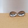 Earrings Silver with Verses Oval Design