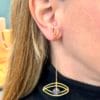 Gold-Plated Earrings Lapis Lazuli Eye