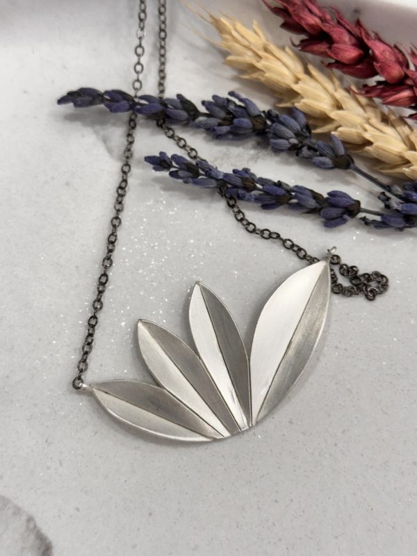 Silver-Plated Leaf Pendant