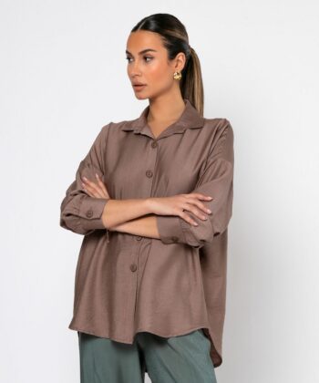 Γυναικείο Πουκάμισο Μακρυμάνικο Oversized Πούρο 2