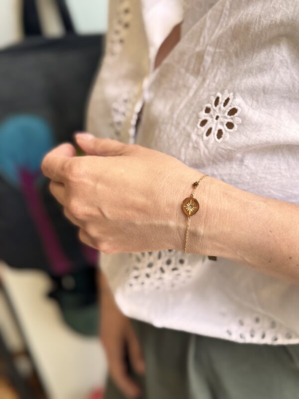 Gold Plated Stainless Steel Oval Disk Star
