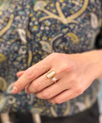 Δαχτυλίδι Ασήμι Επίχρυσο Αμέθυστος Μαργαριτάρι 1