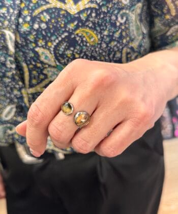 Δαχτυλίδι Ασήμι Επίχρυσο Τουρμαλίνη Citrine Stone 2