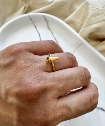 Gold Plated Sterling Silver Shell Ring 2b