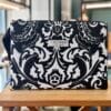Paisley Print Clutch Bag Black Accents
