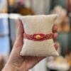 Handmade Boho Macrame Bracelet Shell Coral Pink
