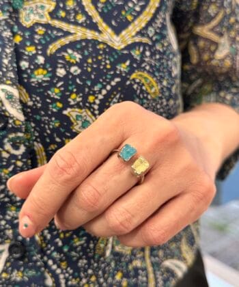 Δαχτυλίδι Ασήμι Απατίτης Χαλαζίας