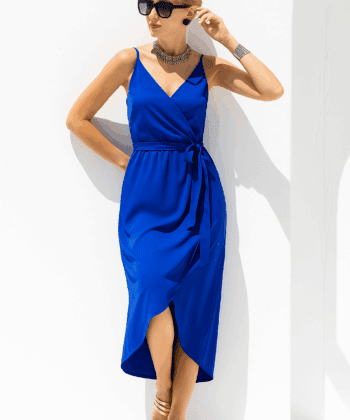 Φόρεμα Kρουαζέ Tιράντα Μπλε Ρουά 1