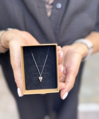 Κολιέ Ασήμι Μαύρη Οξείδωση Καρδιά 4