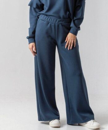 Soft Set Ruffle Blouse Blue