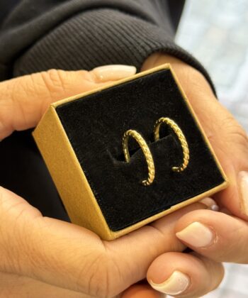 Σκουλαρίκια Κρικάκια Επιχρυσωμένο Χαραγμένο 2