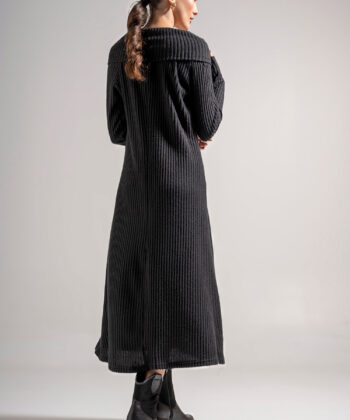 Φόρεμα Maxi Πλεκτό Zιβάγκο Γκρι 3