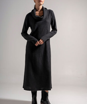 Φόρεμα Maxi Πλεκτό Zιβάγκο Γκρι 6